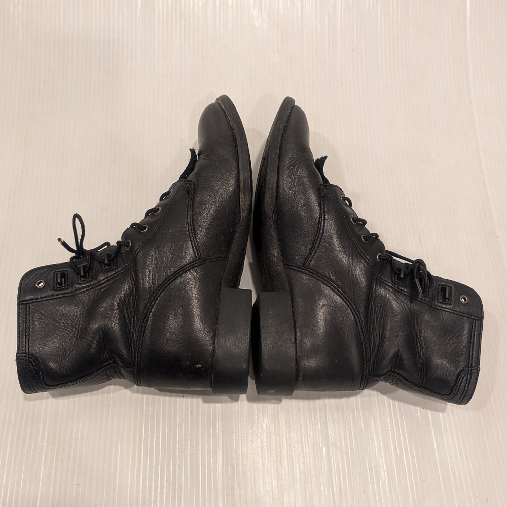 ARIAT Women's Heritage Ii Distressed Lacer Black Leather Boots Size 9 - Picture 8 of 11